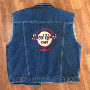 Vintage Hard Rock jean jacket, Sz L